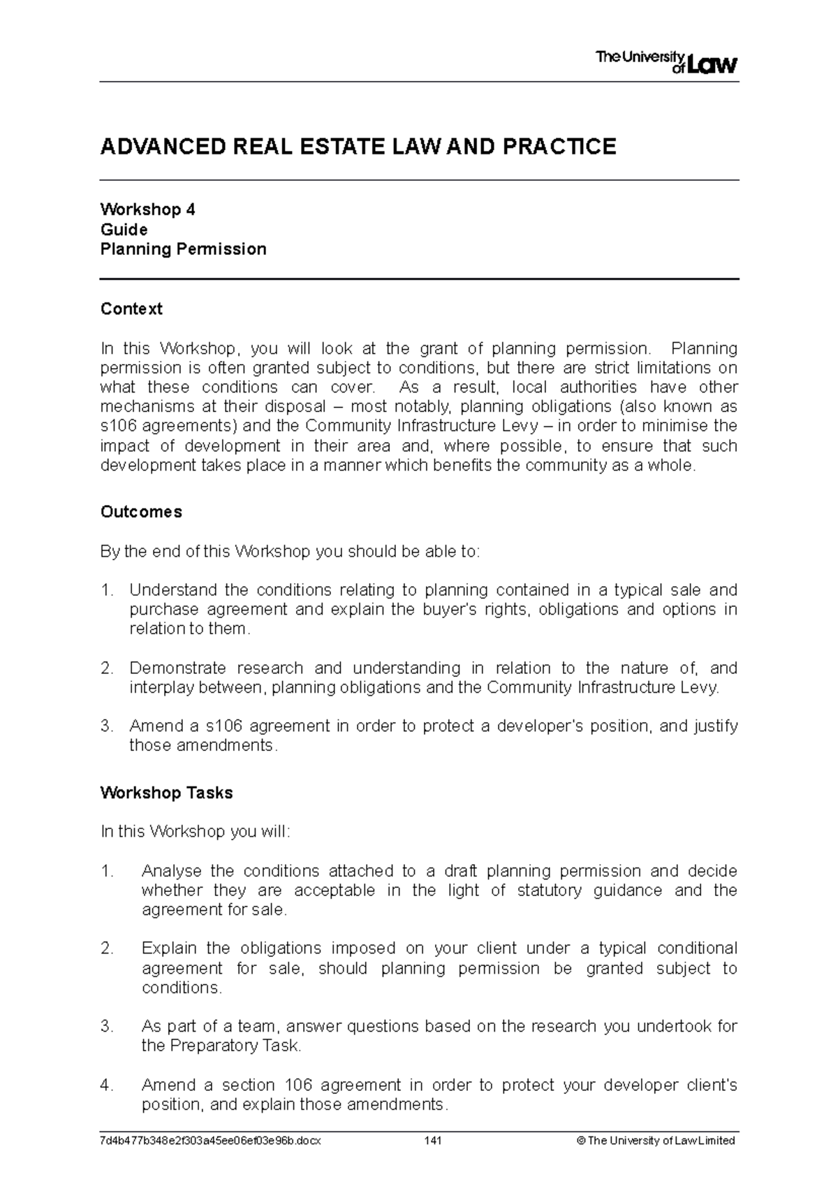 1920 are ws04 ce01 guide - ADVANCED REAL ESTATE LAW AND PRACTICE ...