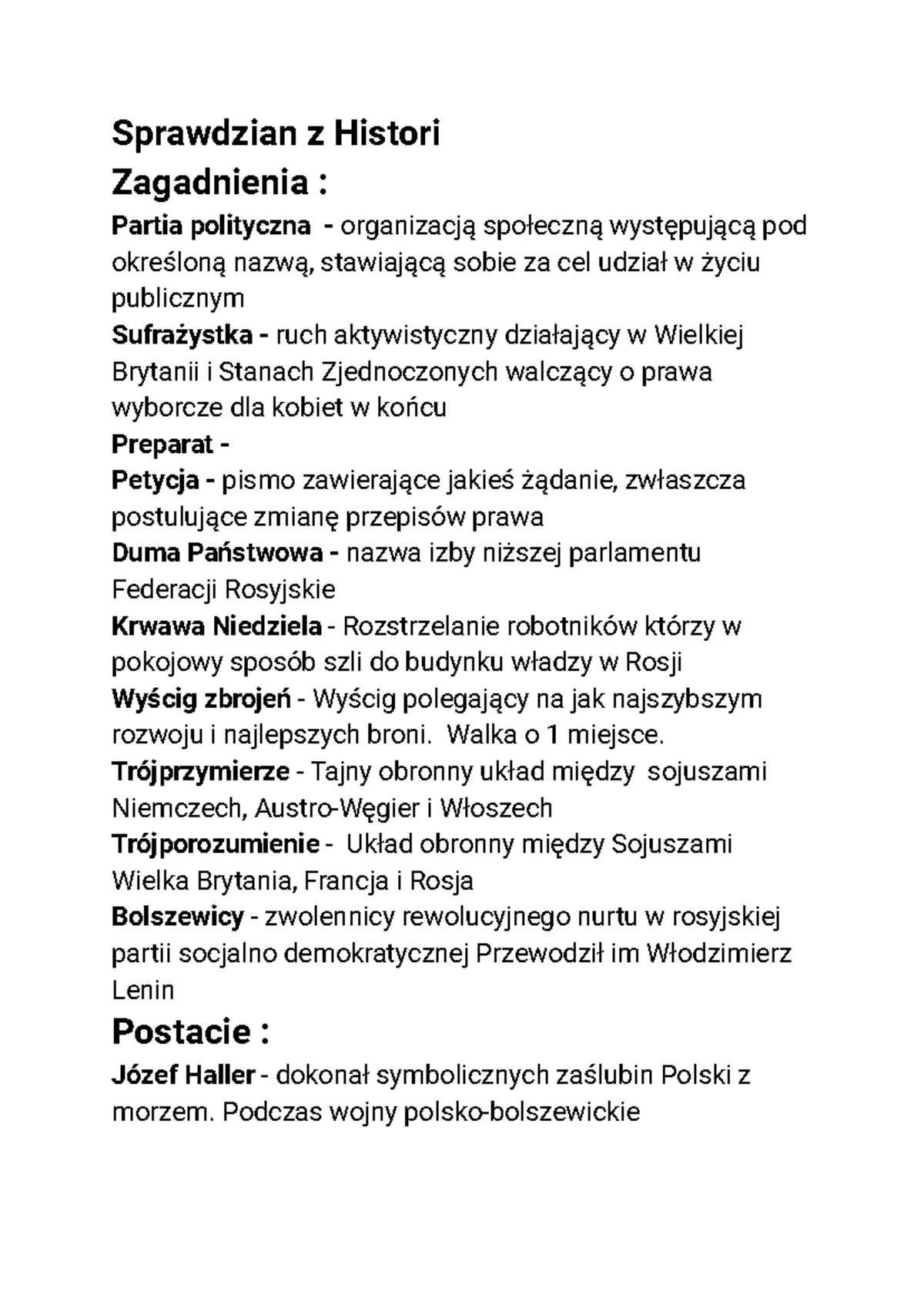 Sprawdzian Z Histori Szkoła Podstawowa 7 www.studocu.com