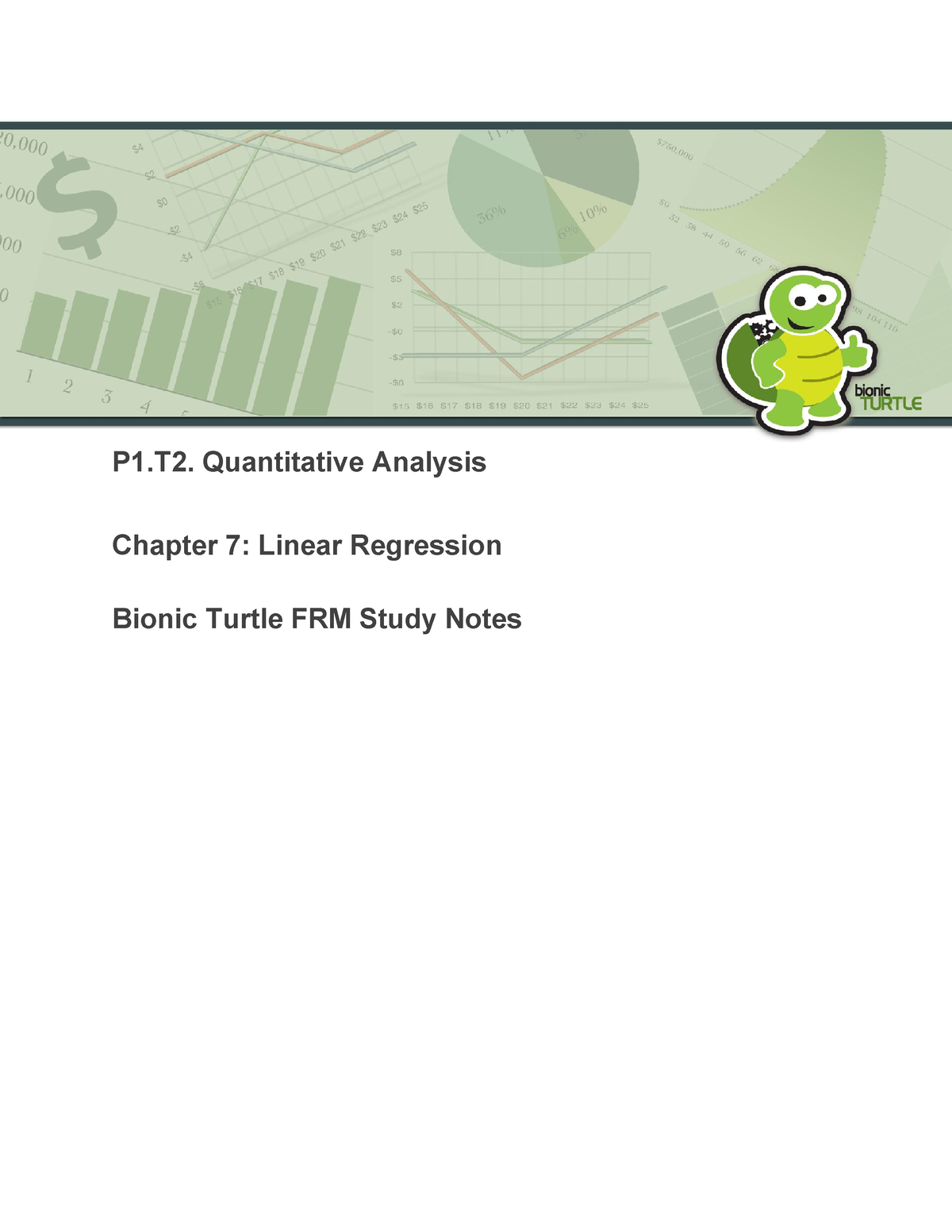 7. Study Notes Linear Regression - P1. Quantitative Analysis Chapter 7 ...