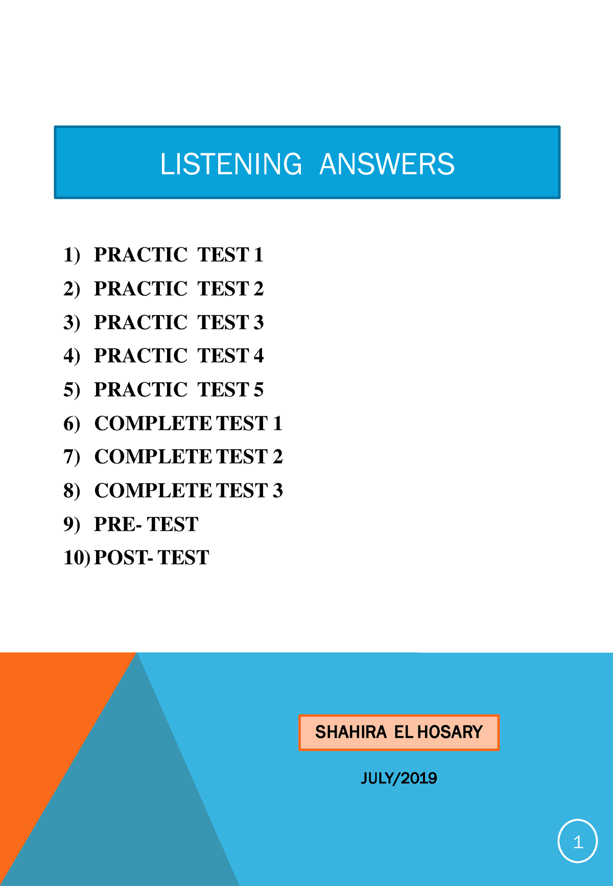 details of assignment listening answer