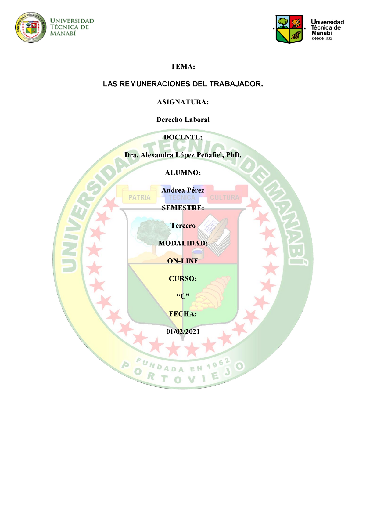 Tarea Unidad 3 Ensayo - TEMA: LAS REMUNERACIONES DEL TRABAJADOR ...