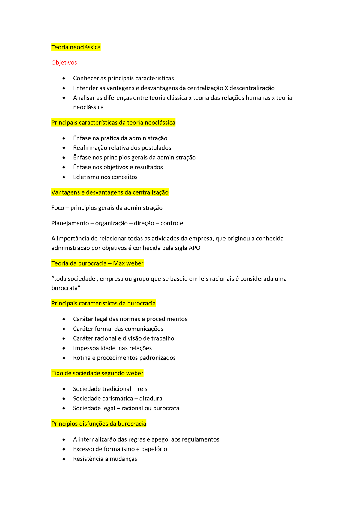 Teoria Neoclássica - Resumo Fundamentos Da Administração - Warning: TT ...