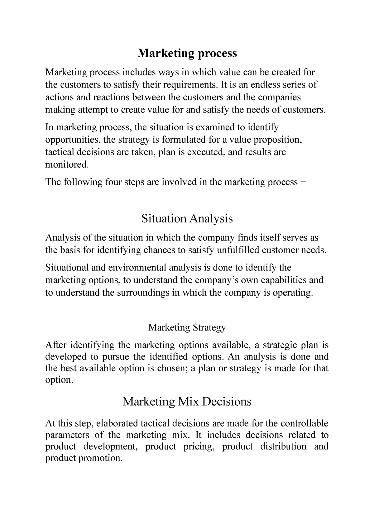 Marketing process - m.com - Marketing process Marketing process ...