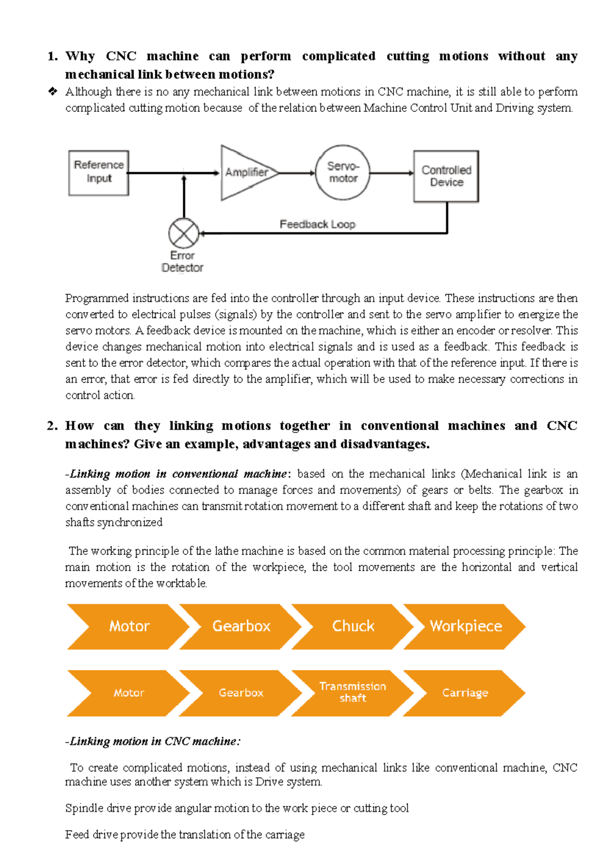 Machine-TOOL- Final Exam - 1. Why CNC machine can perform complicated ...
