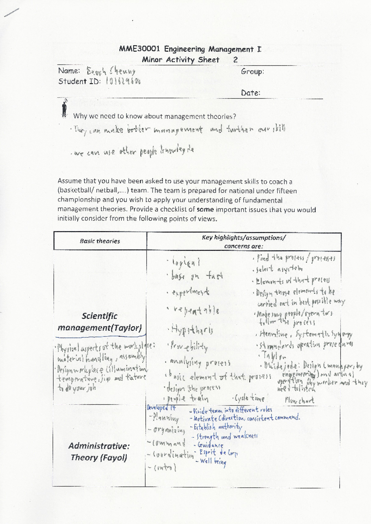 Minor Acticity sheet 2 Enoch Cheung - ENV10001 - Studocu