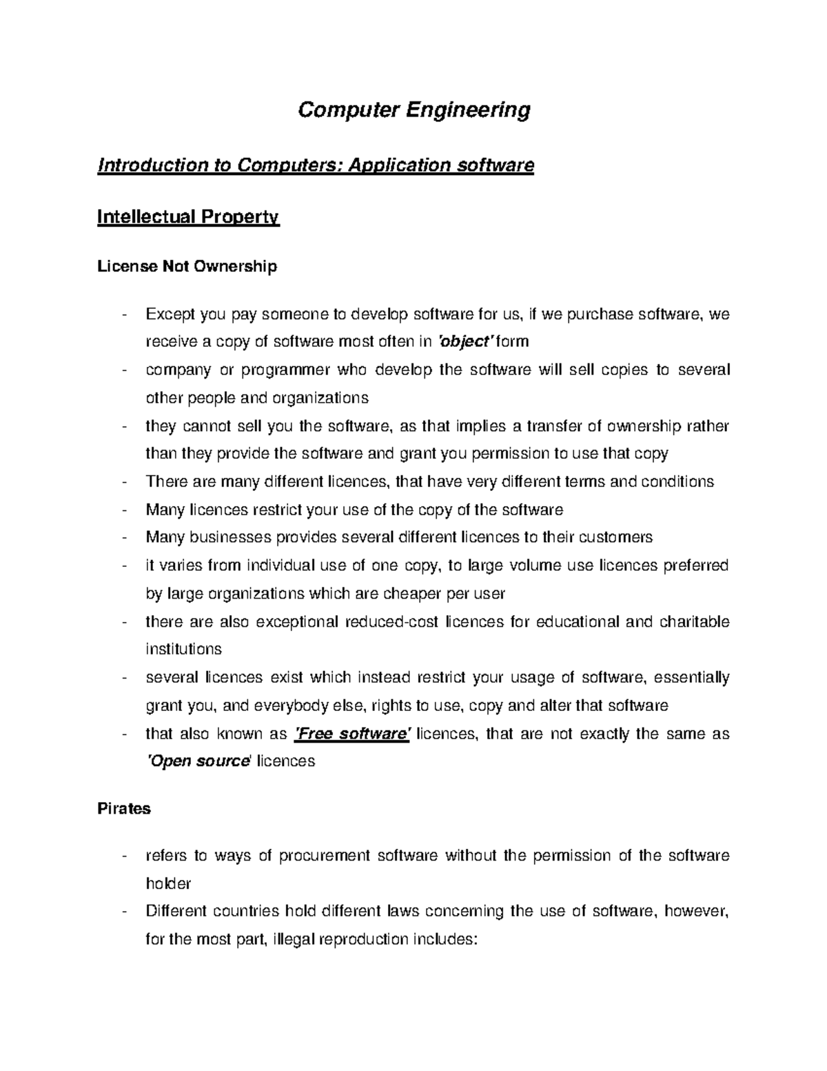 Introduction to Computers: Application software - Computer Engineering ...
