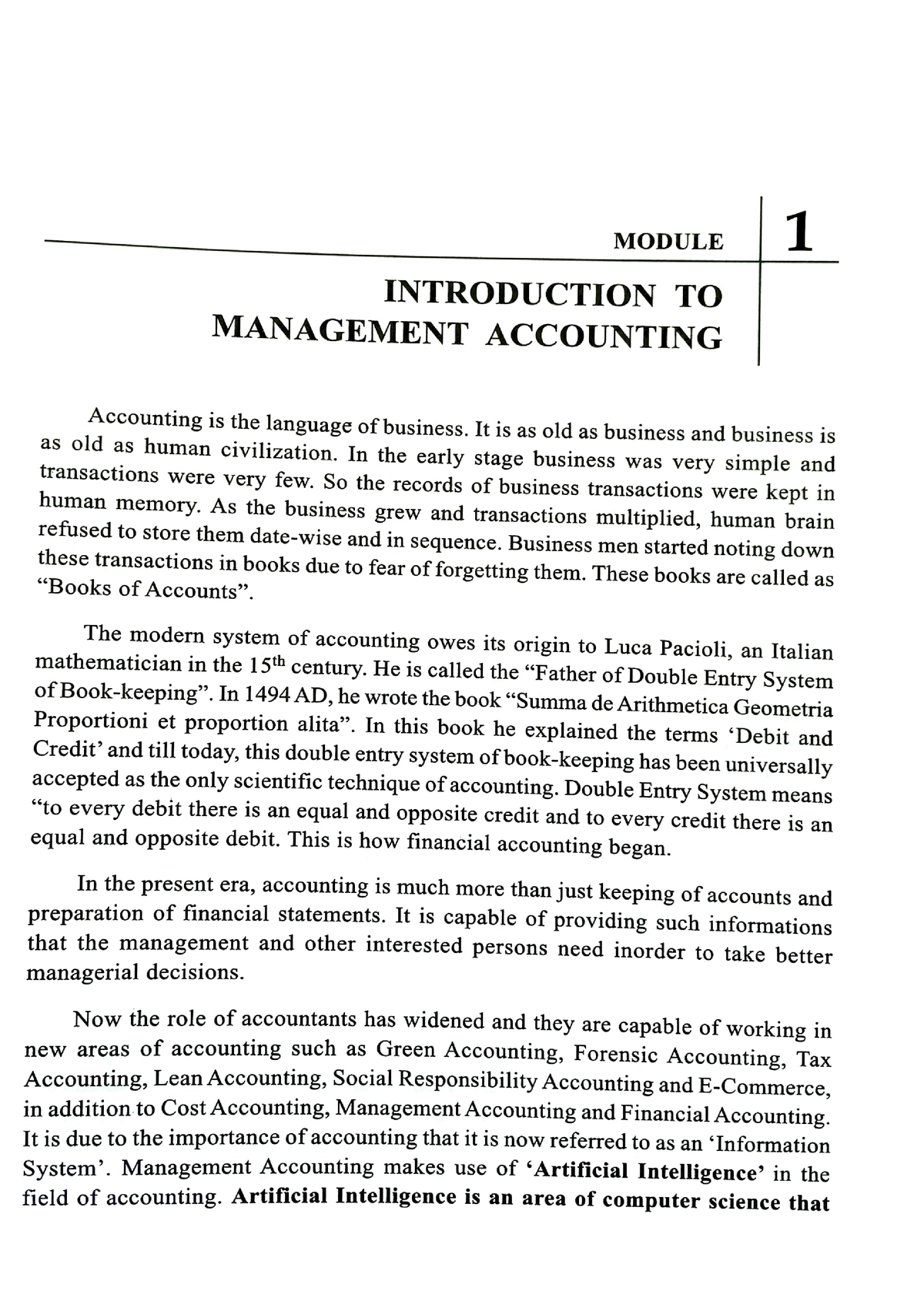 Management Accounting Chap-1 - MODULE | 1 INTRODUCTION TO MANAGEMENT ...