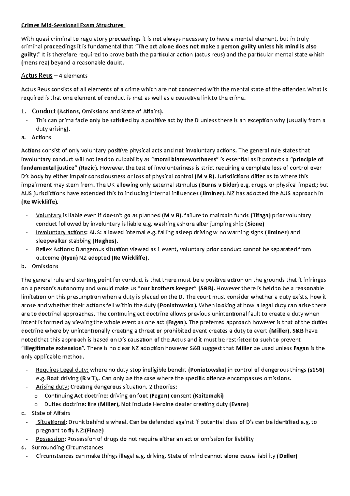 Crimes Mid-sessional exam structures - Crimes Mid-Sessional Exam ...