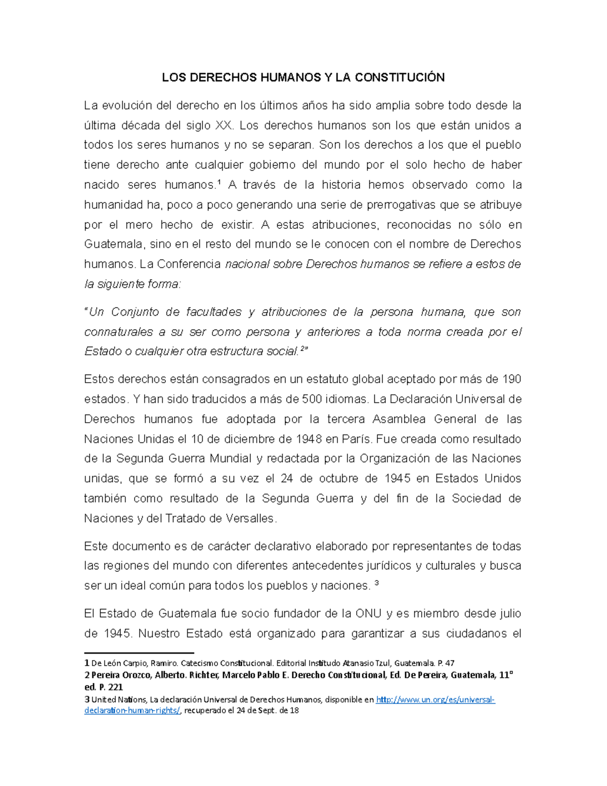 Ensayo Derechos Humanos Y Constitucion Studocu
