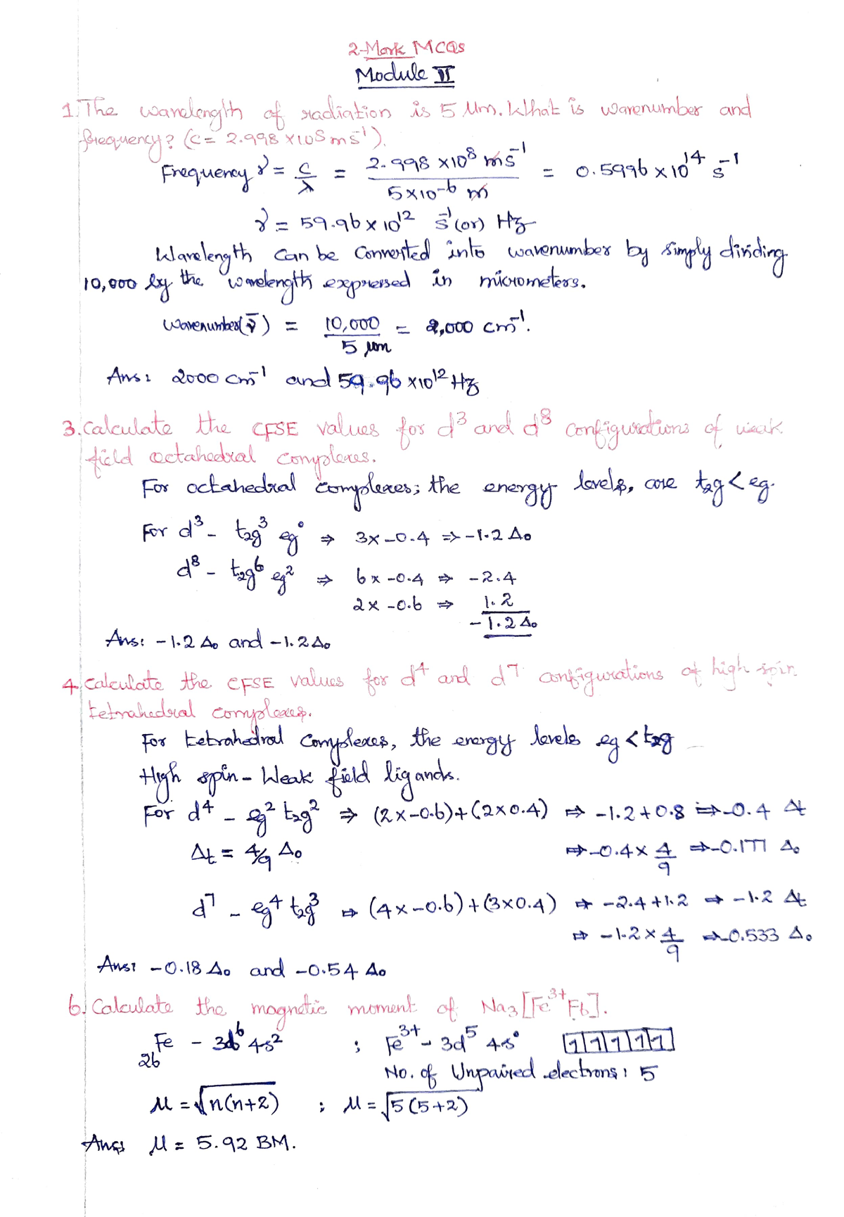 2 Marks MCQ Answer's - 2-Mank MC@s Mocule I 1Tha Oalonoa adiation s 5 ...