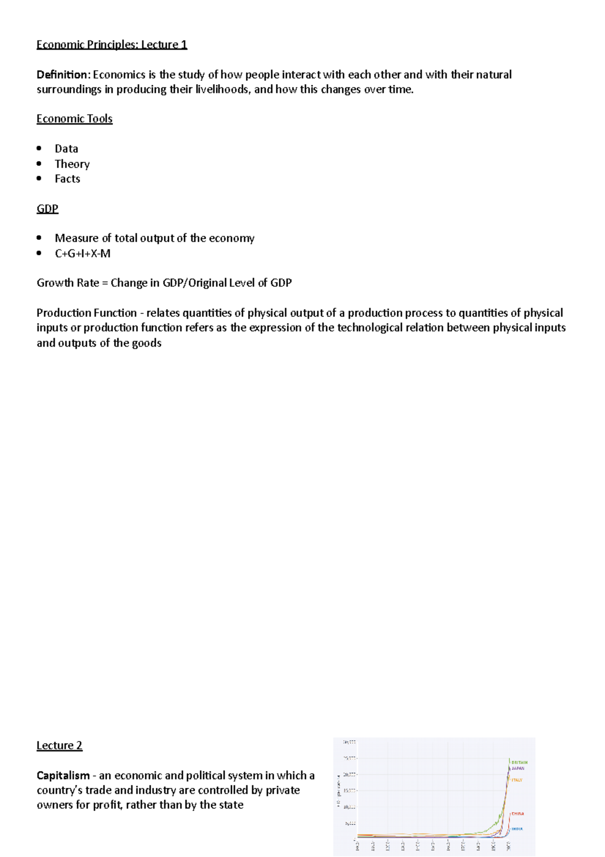 Economic Principles 1 - Lecture notes 1-3 - Economic Principles ...