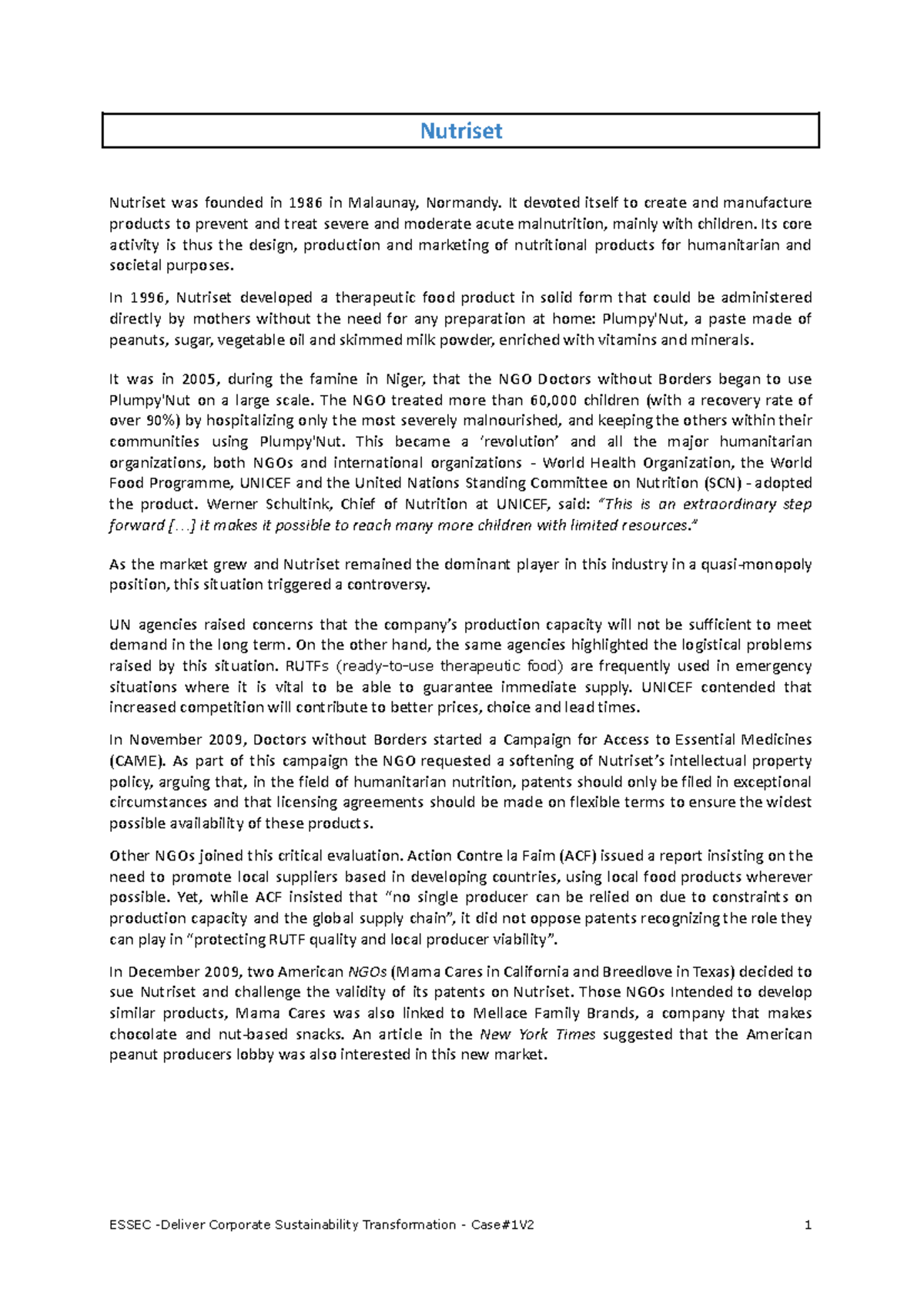 Case#1V2 - Ecosystemic approach - Essec - Deliver Corporate ...