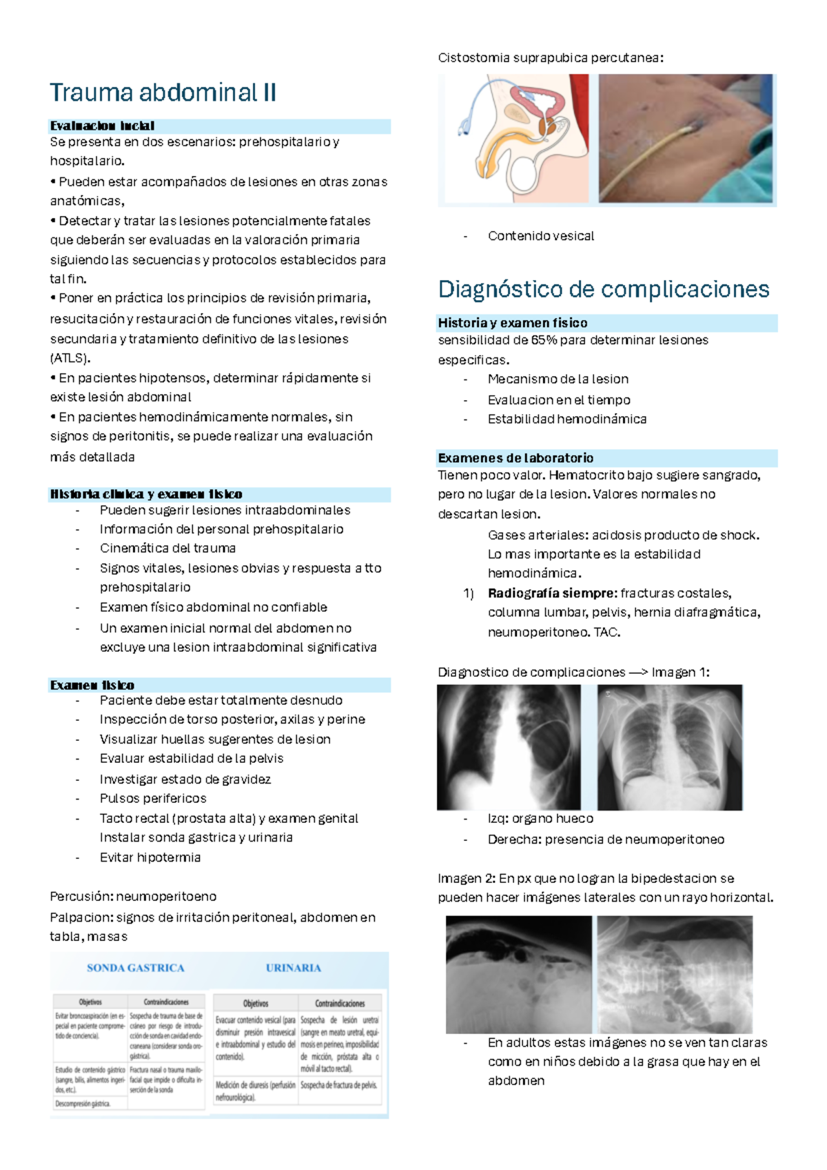 Copia de trauma abdominal II - Trauma abdominal II Evaluacion incial Se ...