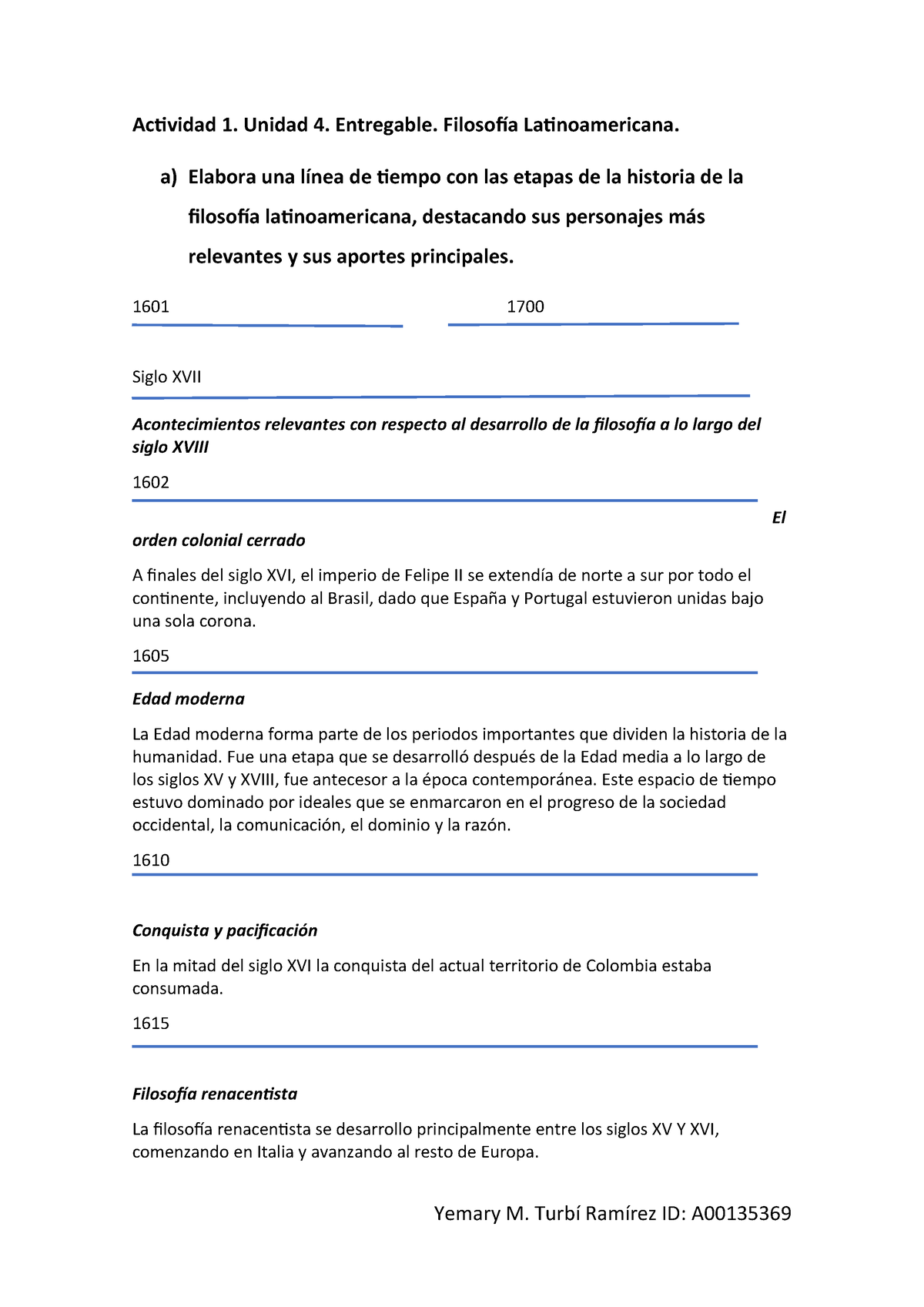 Actividad 4 - Plataforma - Actividad 1. Unidad 4. Entregable. Filosofía ...