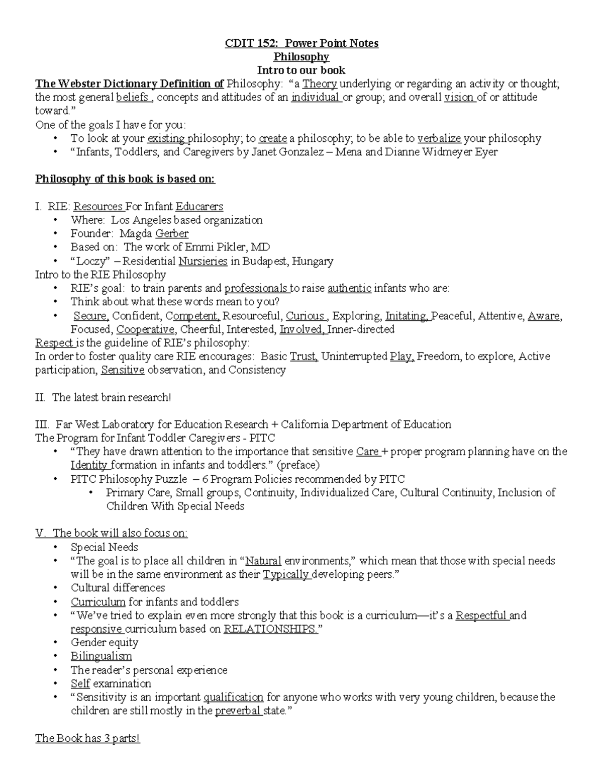 Philosophy+Power+Point+Notes - CDIT 152: Power Point Notes Philosophy ...