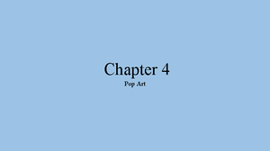 Chapter 5 Minimal and Conceptual Art - Notes on the PowerPoint: 1. Our ...