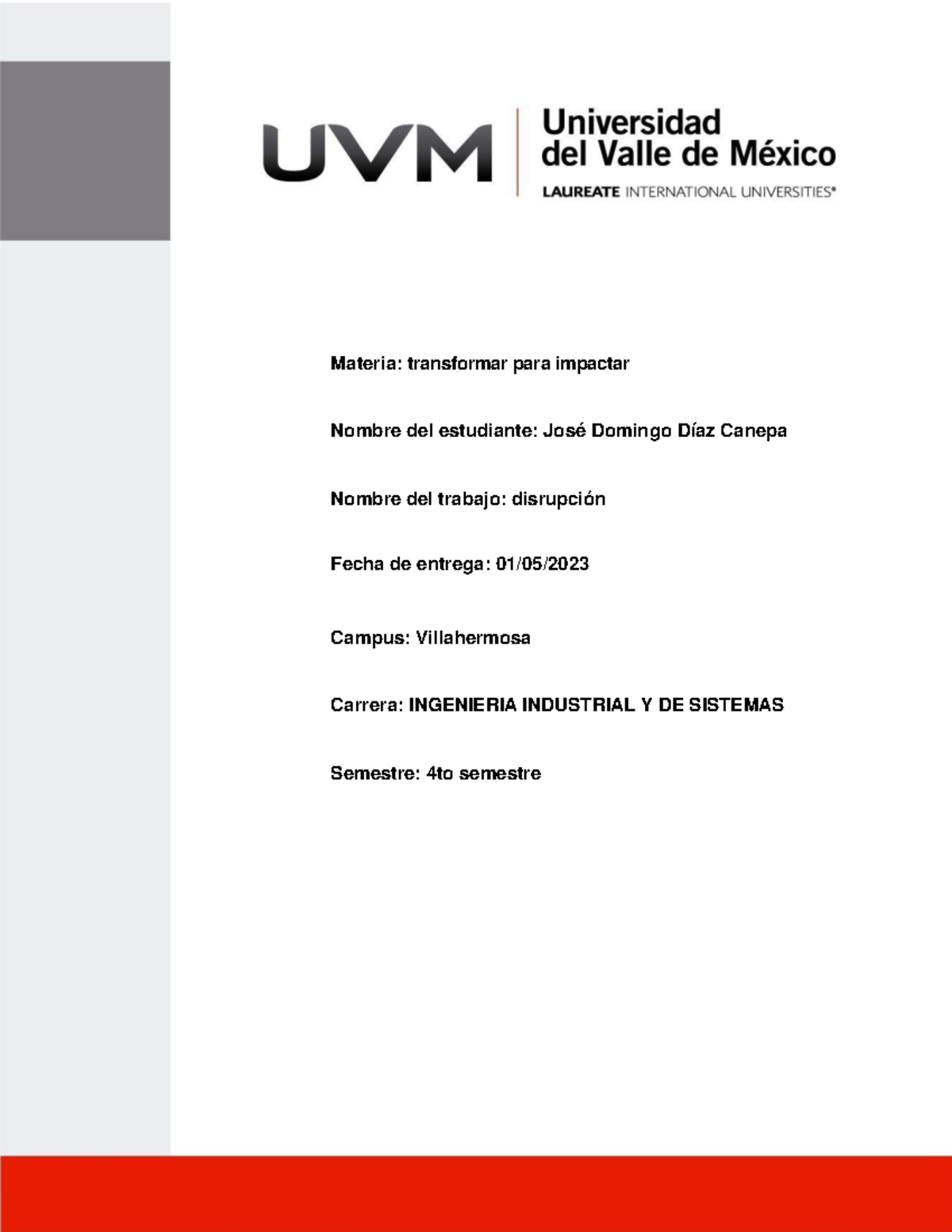 A4 JDDC transformar para impactar - Materia: transformar para impactar ...