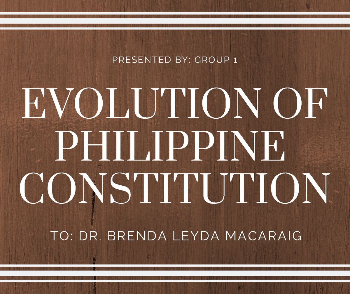 evolution of philippine constitution essay brainly