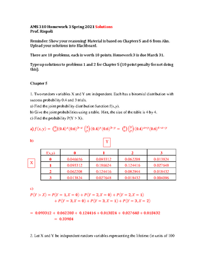 AMS 310 Practice Test 1 - AMS 310 Practice Test 1 Prof. Rispoli The ...