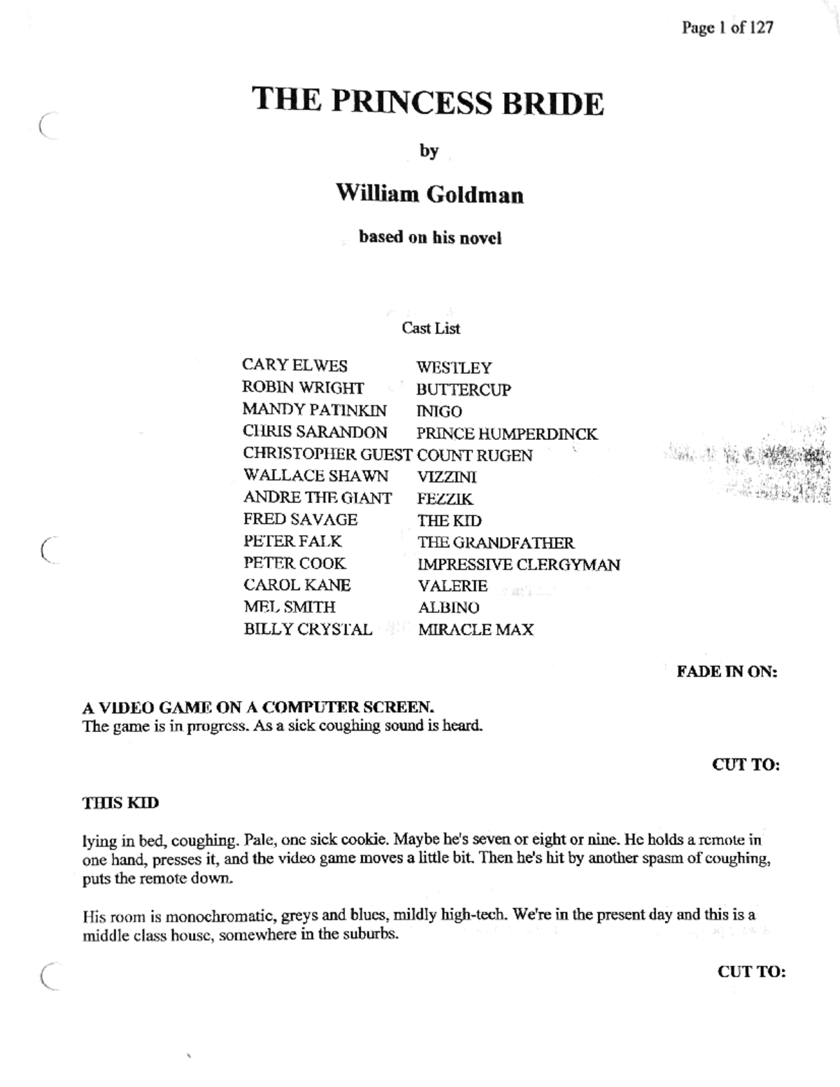 Princess Bride - Studocu