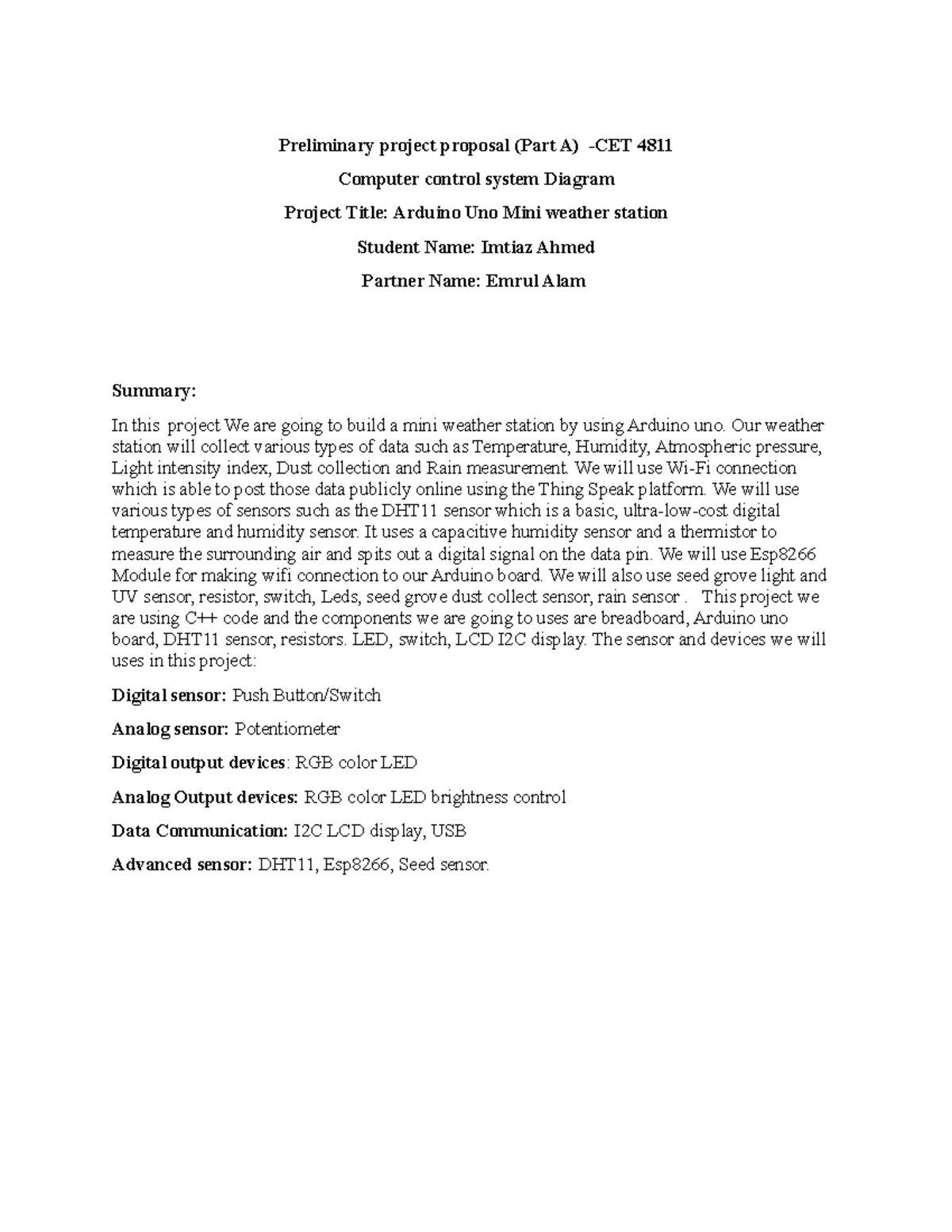 Project proposal ALaboratory 1 ONLINE Explore Switches and Lights on ...