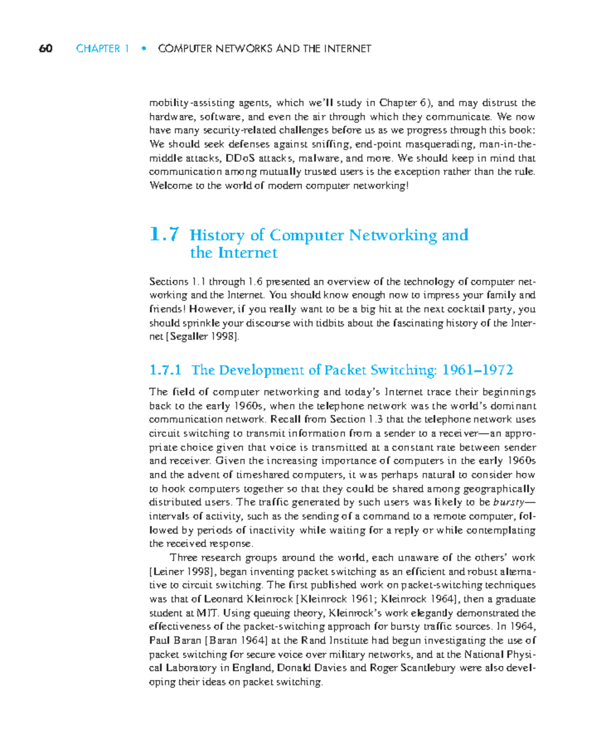 Network Chapter-01-21 - 60 CHAPTER 1 • COMPUTER NETWORKS AND THE ...