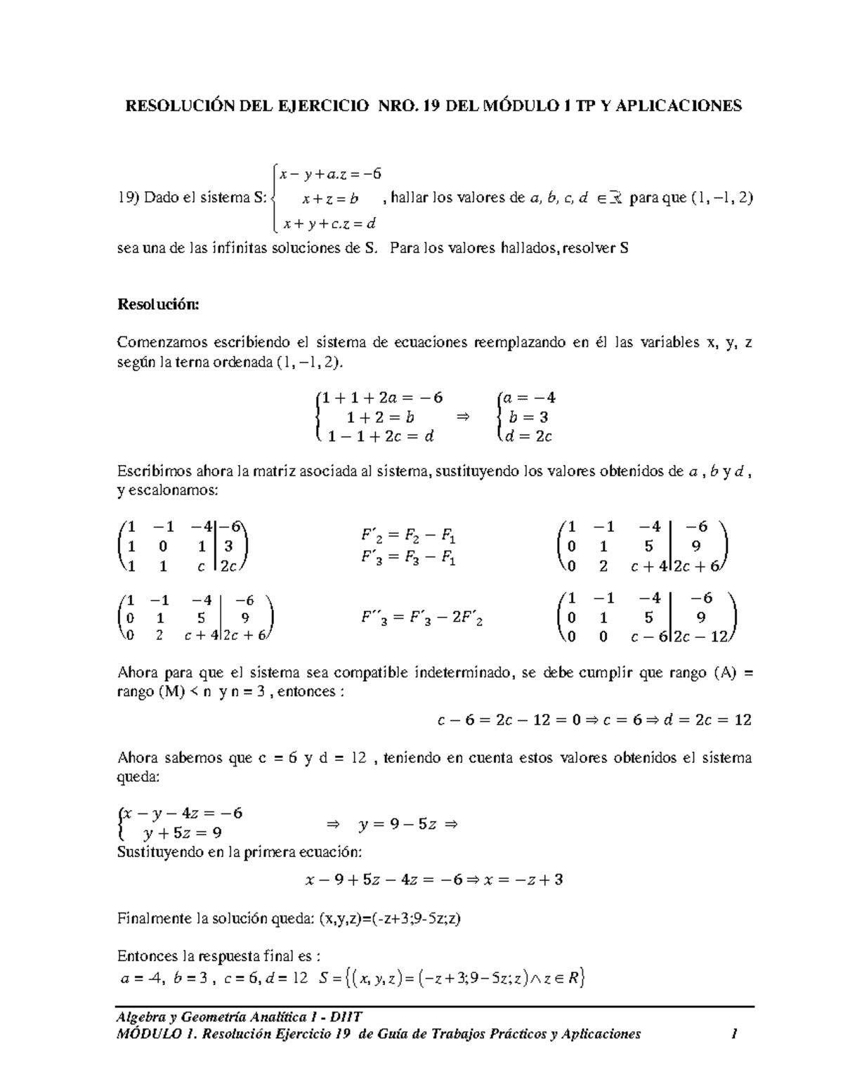 Resolucion Ejercicio 19 de Modulo 1 TP y Aplicaciones - Algebra y ...