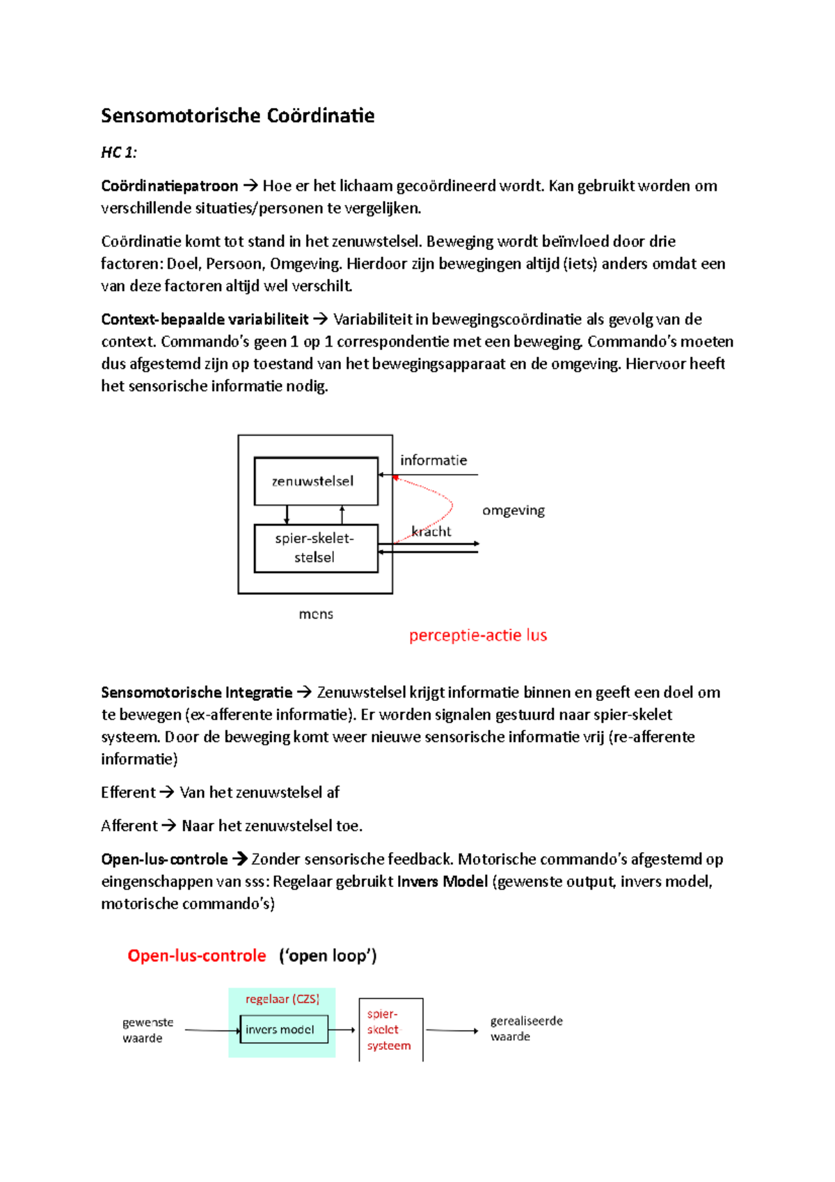 Sensomotorische Coördinatie - Sensomotorische Coördinaie HC 1 ...