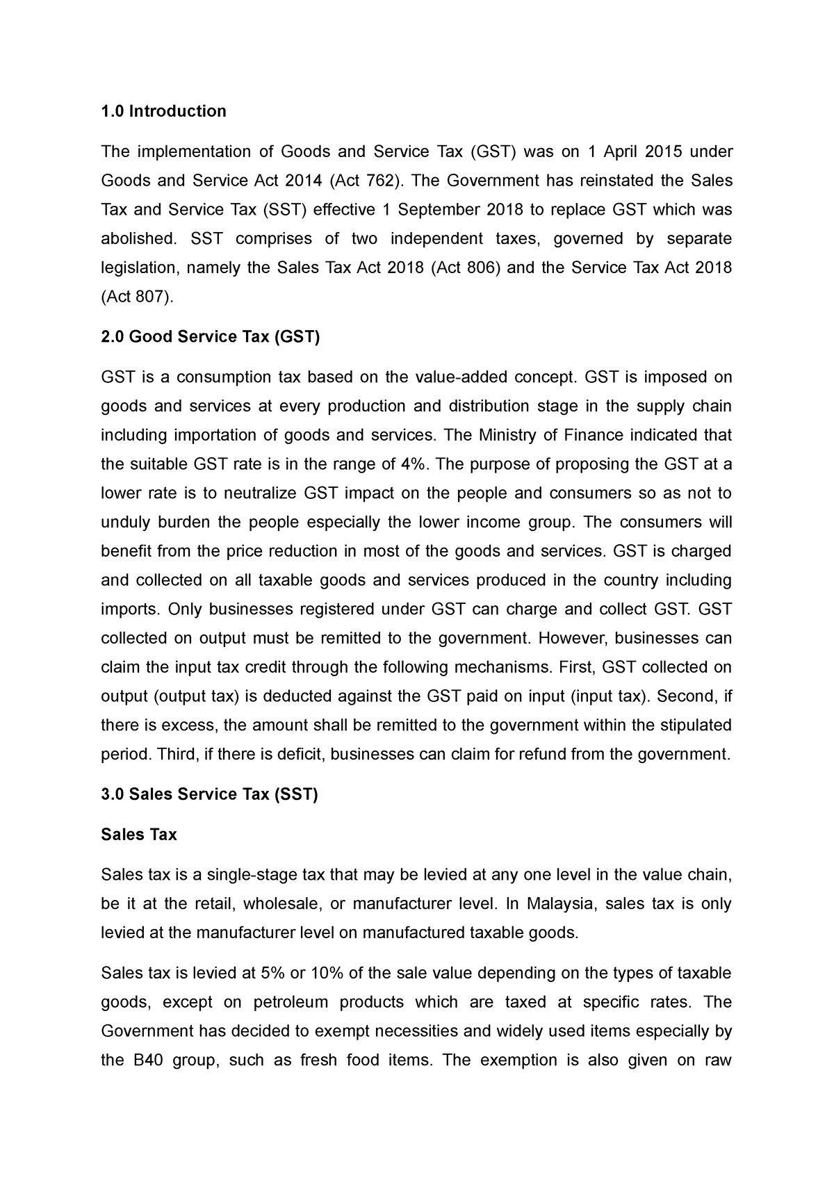 essay on goods and services tax