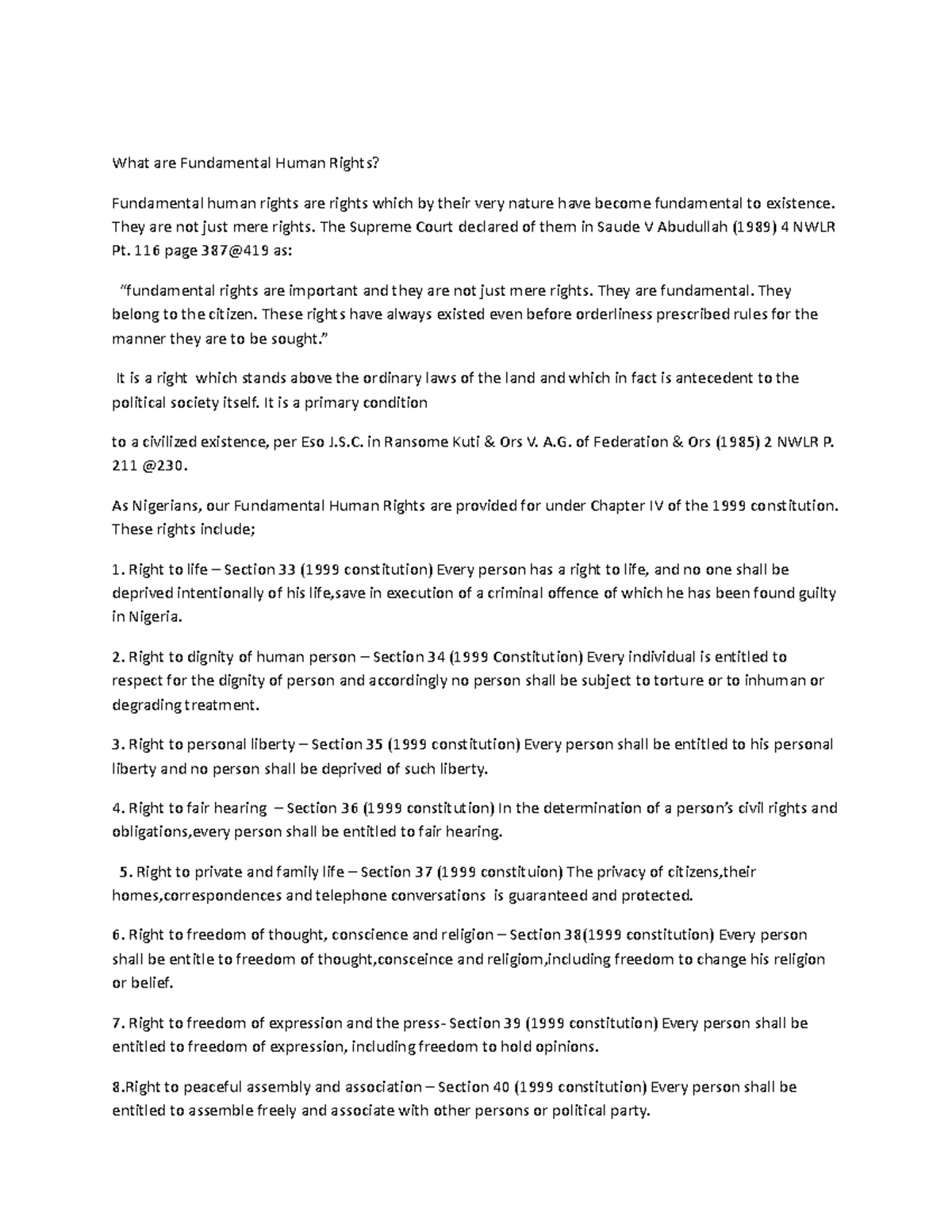 What Are Fundamental Human Rights What Are Fundamental Human Rights