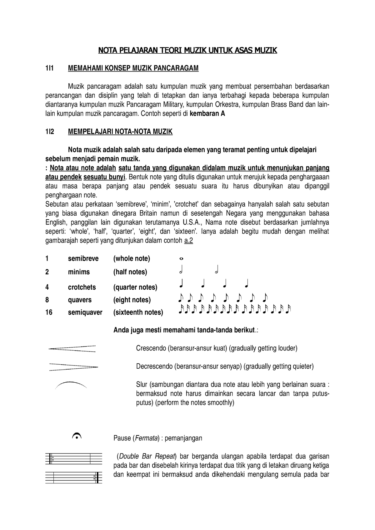 ASAS Muzik (answer Scheme) 2021 Tutorial - NOTA PELAJARAN TEORI MUZIK ...