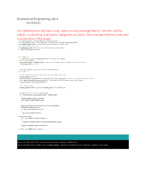 Labratory 4 - lab 4 assignment - The goals of this lab are to ...