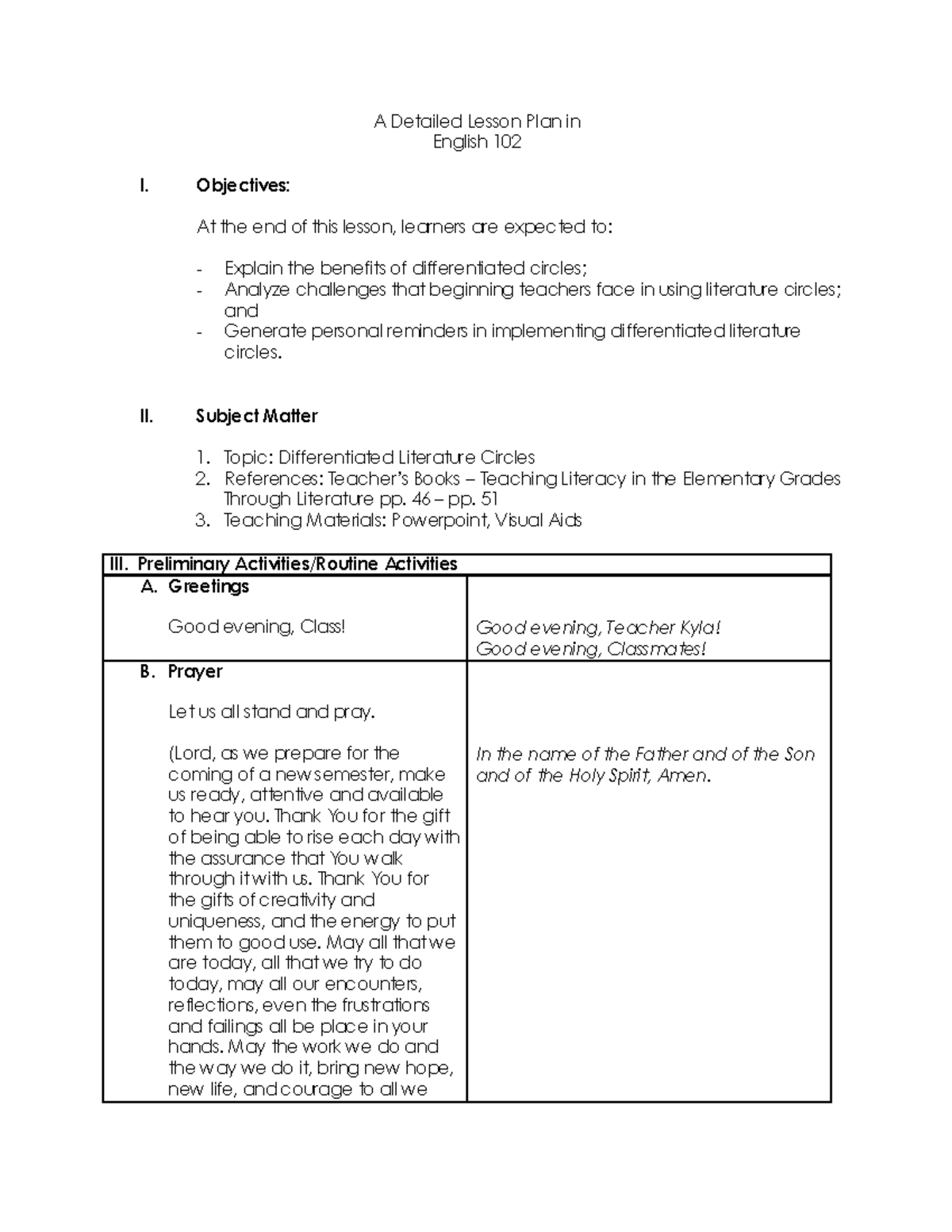 DLP ENG 102- Capunpon - sds - A Detailed Lesson Plan in English 102 I ...