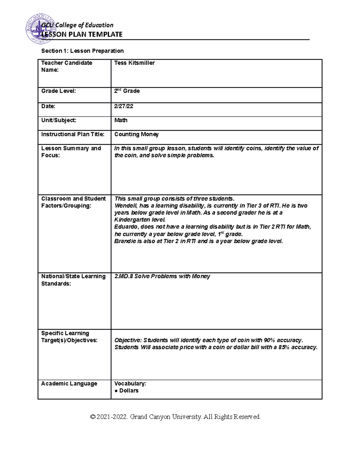 Spd-470 augementative and alternate devices lesson plan - LESSON PLAN ...