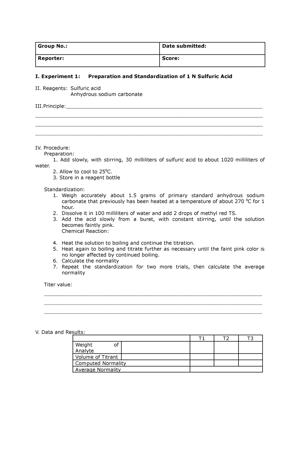 Pharm-121L Activity-1 - Group No.: Date submitted: Reporter: Score: I ...