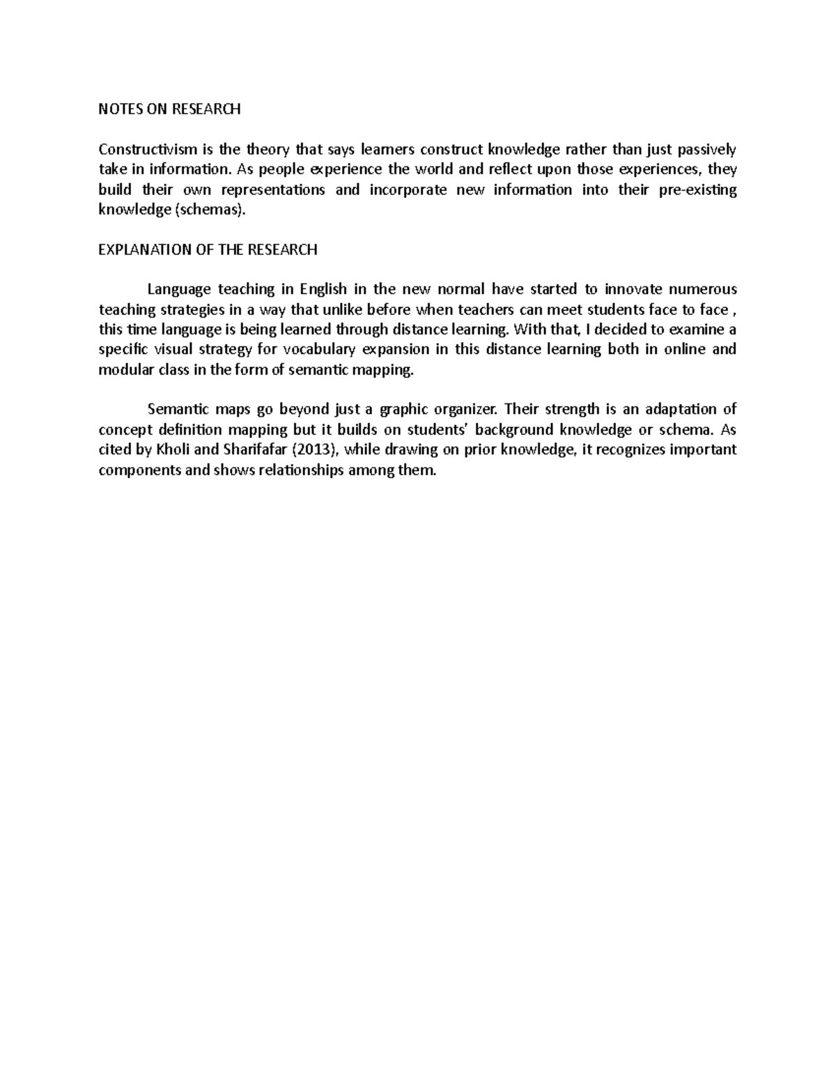 Notes on Research Reading and Writing - NOTES ON RESEARCH ...