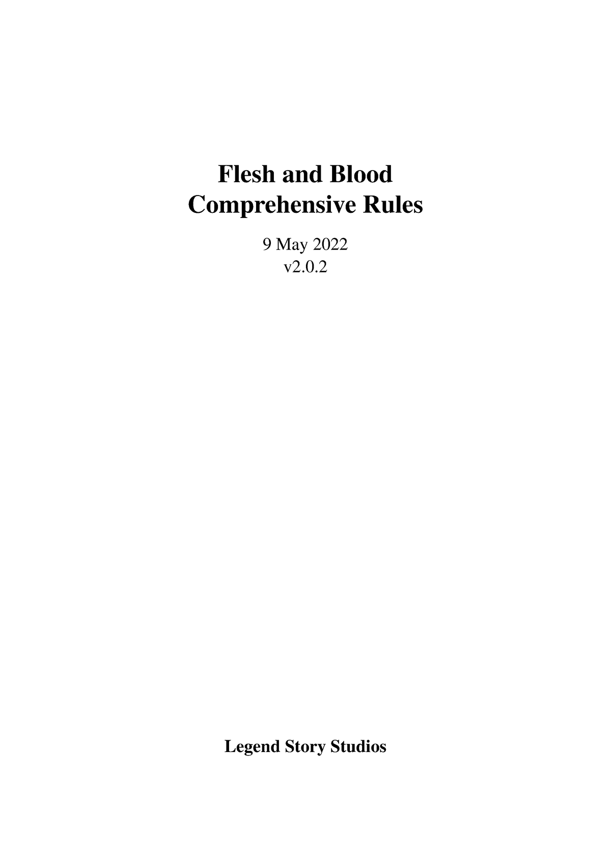 Fa B Comprehensive Rules V2 - Flesh And Blood Comprehensive Rules 9 May ...