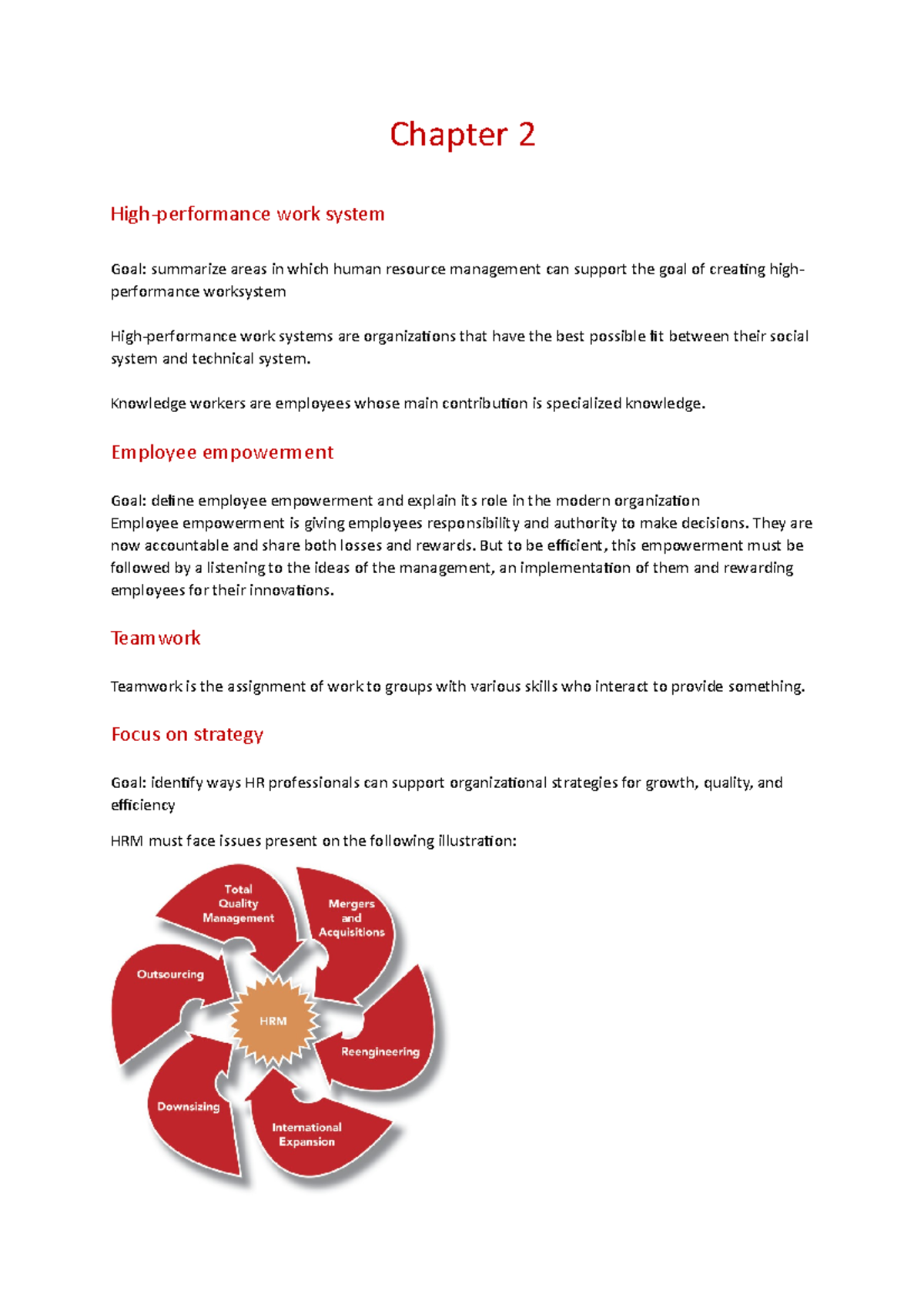 Chapter 2 - notes for the capter 2 - Chapter 2 High-performance work ...