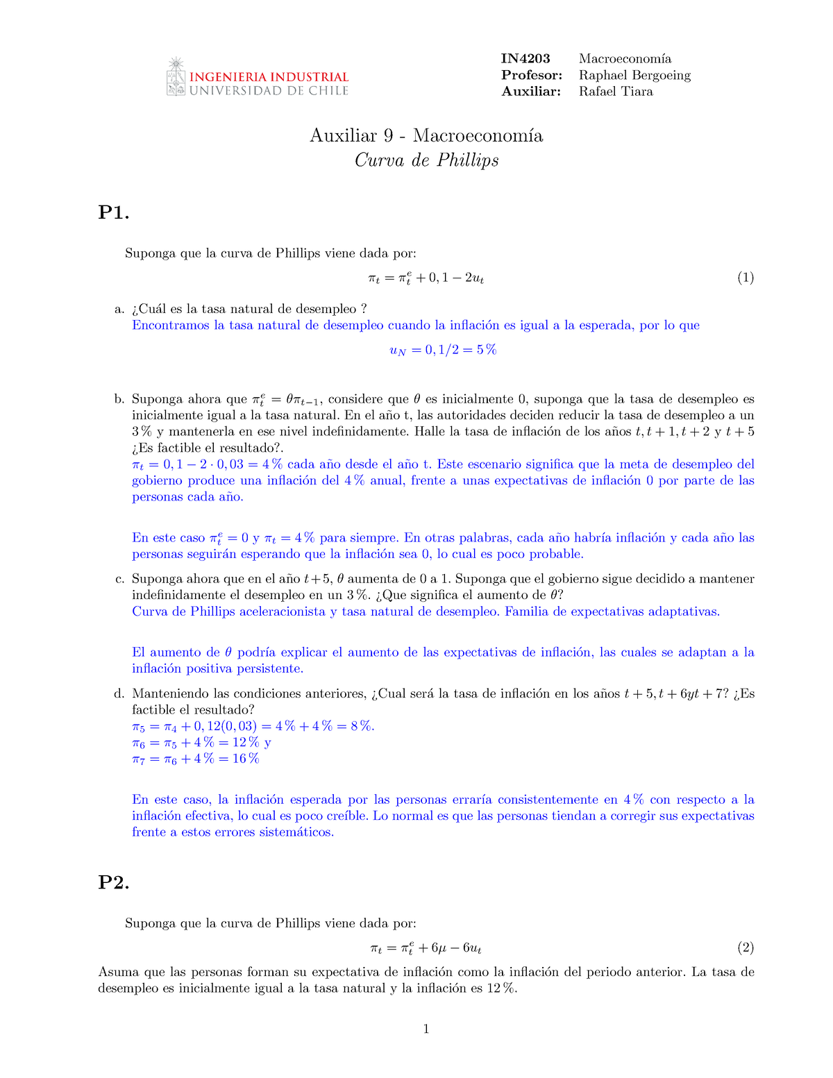 Aux 9 Macroeconom A - Asasd - IN4203 Macroeconom ́ıa Profesor: Raphael ...