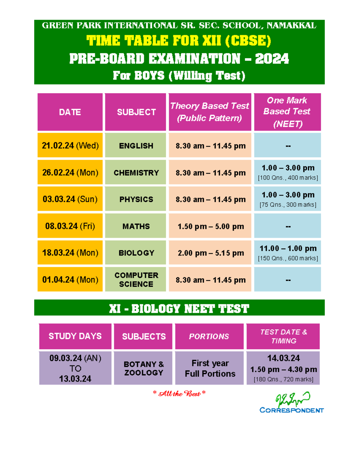 Xiicbse- Preboardexam-15 - GREEN PARK INTERNATIONAL SR. SEC. SCHOOL ...