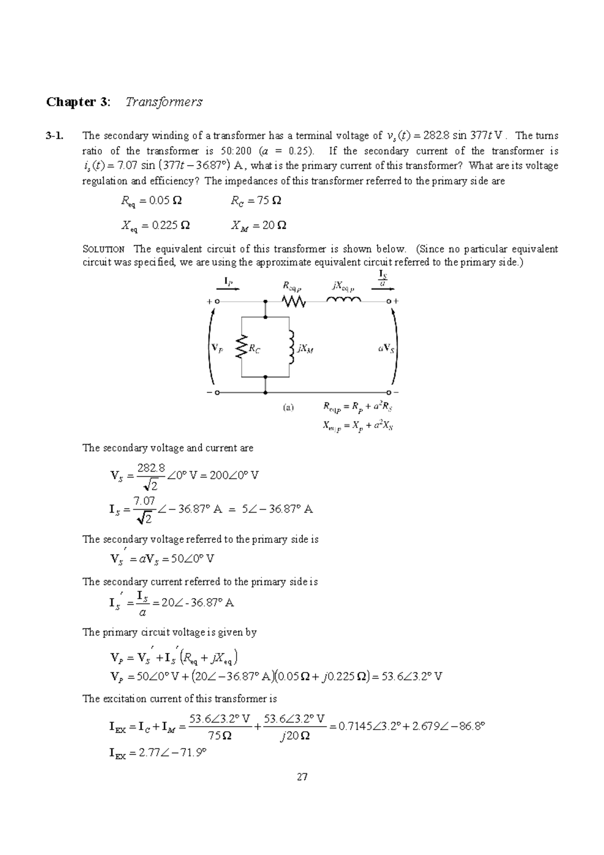 Electric Machinery And Power System Fundamentals-6 - Chapter 3 ...