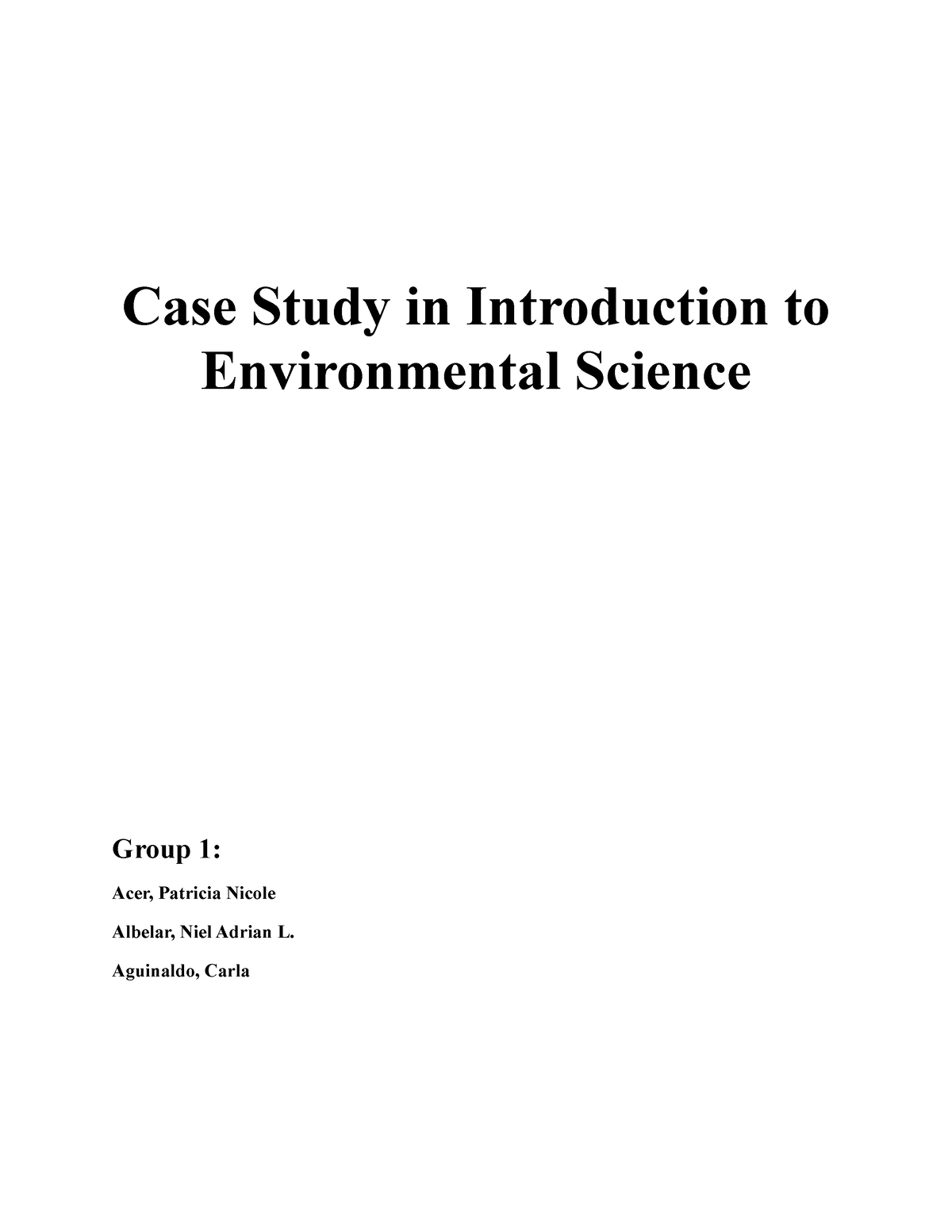 case study in environmental science