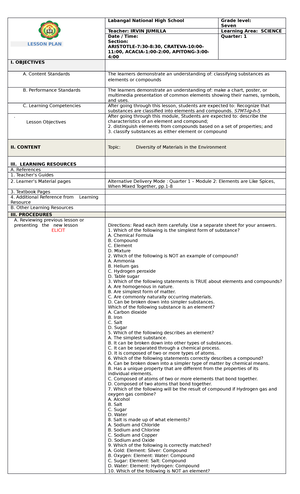 Assessment - Summative test - Direction: Read each item carefully ...