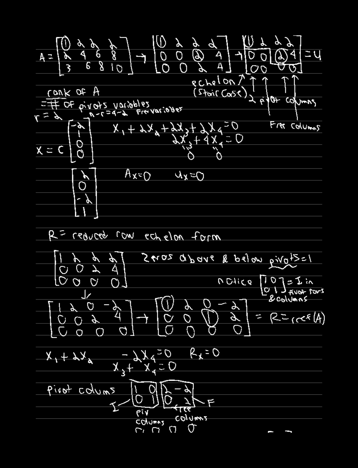 Solving Ax 0: Pivot Variables, Special Solutions - 1 ####### 4 71888479 ...