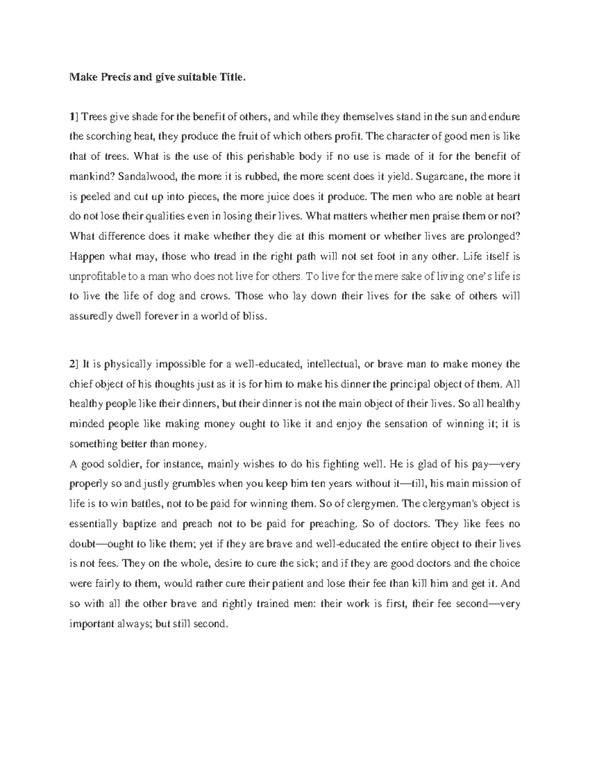 MakePrecisandgivesuitableTitle Make Precis and give suitable