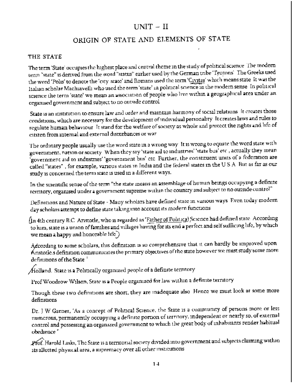 Origin of State and Elements of State - Introduction To Political ...