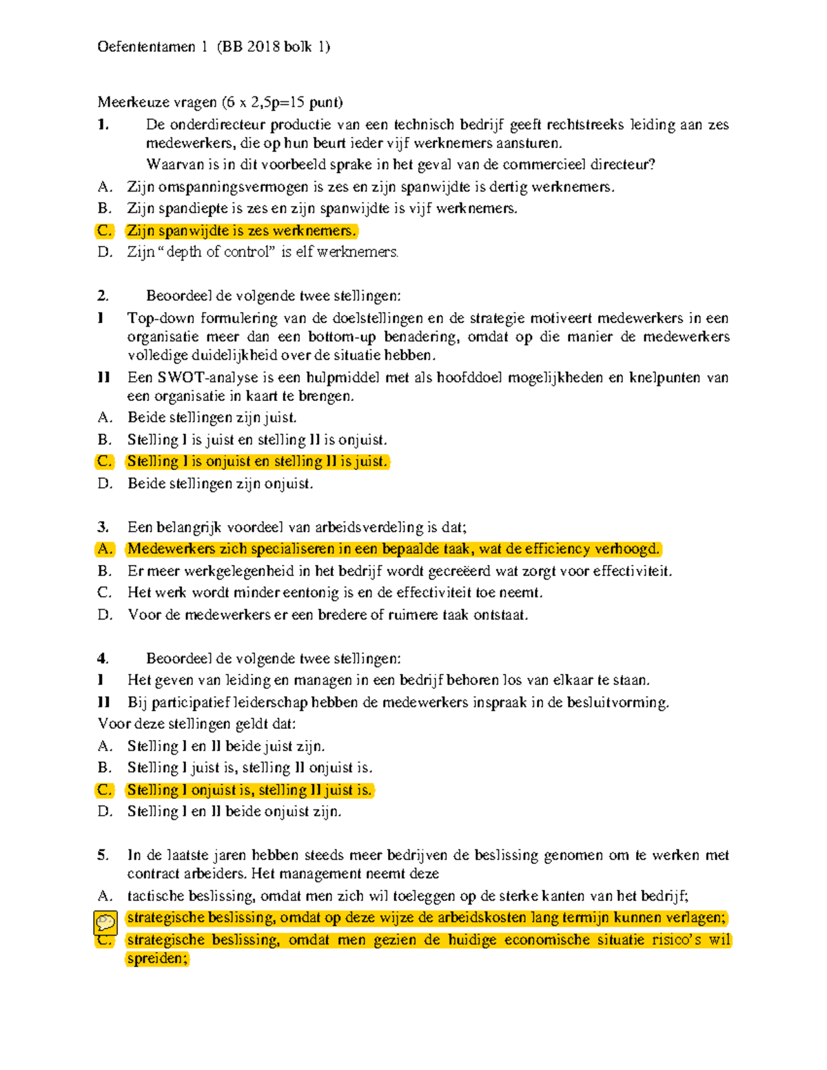 Sample/practice Exam 2017, Questions And Answers - Oefententamen 1 (BB ...