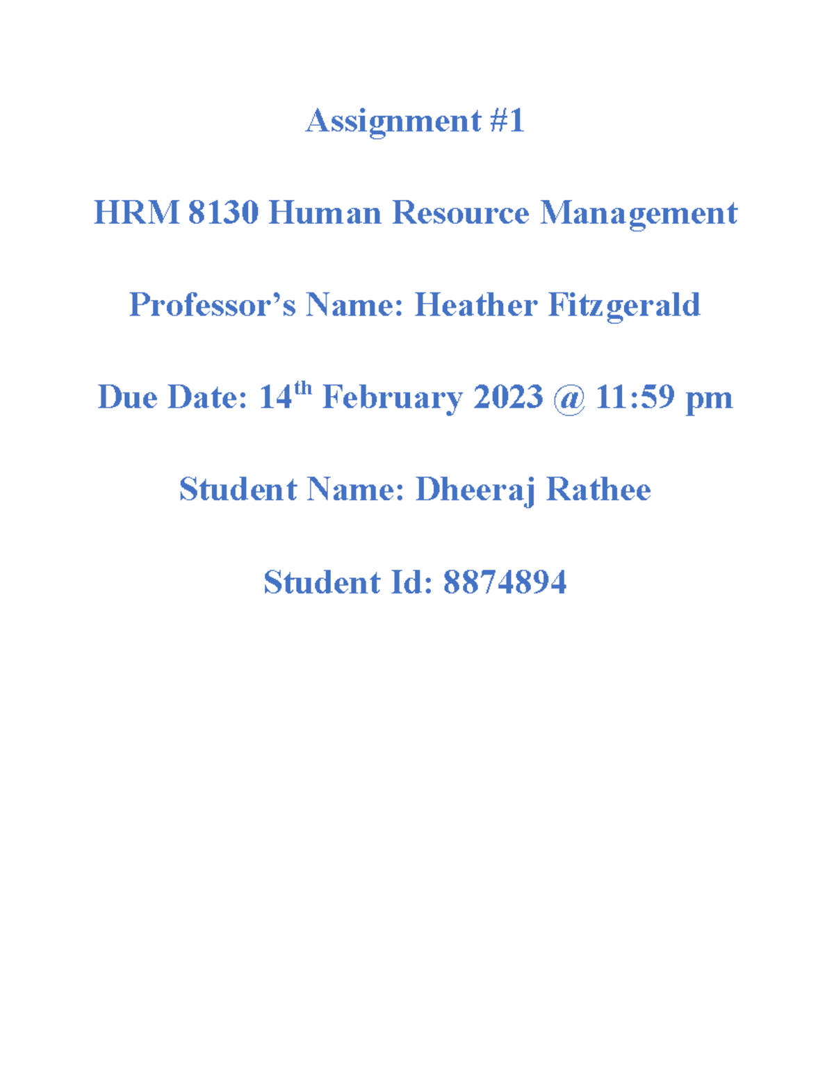 hrm 8130 assignment 2