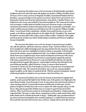 History of American Revolution Museum project essay - History 099 22 ...