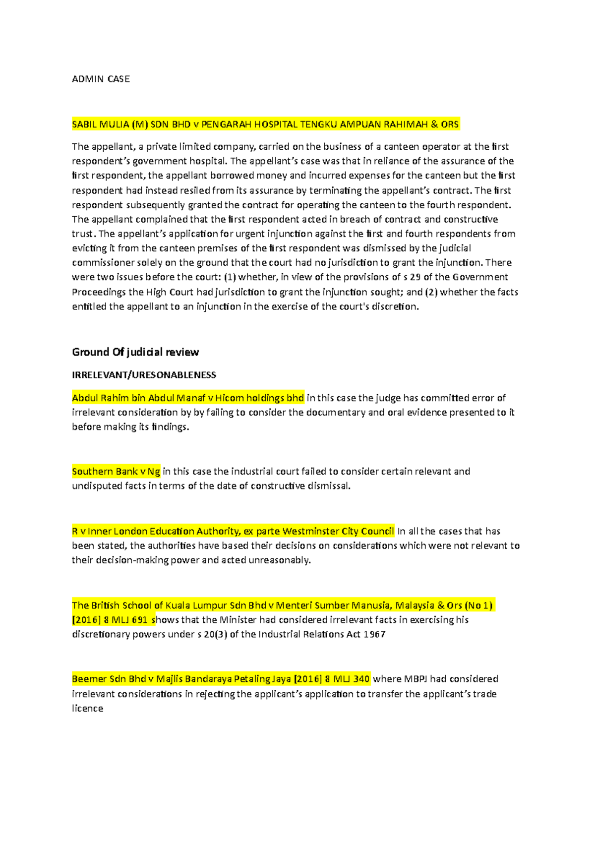 Admin CASE - hope can help - ADMIN CASE SABIL MULIA (M) SDN BHD v ...